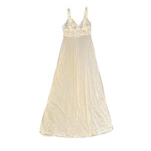 vintage cream floral lace/mesh dress